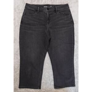 Old Navy Mid Rise WOW Capris Black Denim Pedal Pushers Womens Size 6 NWOT